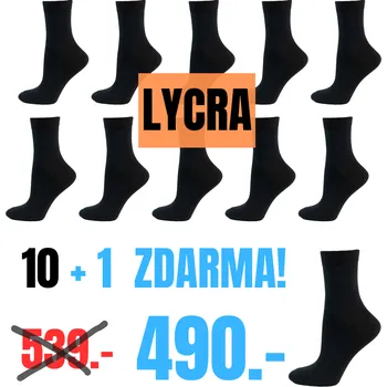 Dámské ponožky Bavlněné ponožky s lycrou 10+1 ZDARMA!, Barva: Bílá, Velikost: 35 - 37 (3 - 4)