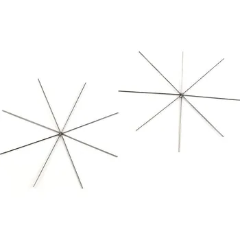 Stoklasa 750620 drátěná vánoční hvězda/vločka 0,75 mm x 9 cm 2 ks