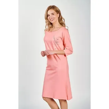 Dámská noční košile Taro, dámská noční košile 3242-Ashley, 3/4 rukáv, růžová, vel. M