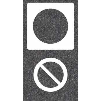 ŠABLONY PE - ZÁKAZ STÁNÍ 2 barvy Plast PE 1 mm symbol PE 450mm