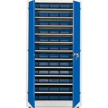 Skříň s plastovými boxy DETAIL + STYLE, 1900x1000x400 mm, 60 boxů