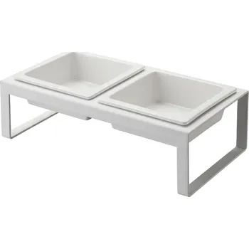 YAMAZAKI Pet misky Tower 4744, bílé