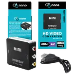 Adaptér z HDMI na AV TV RCA CINCH CVBS 1080p