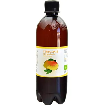 Limonáda Stevikom Kombucha YERBA MATÉ mango BIO 500 ml