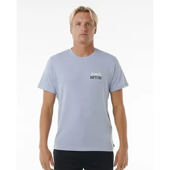 Pánské oblečení Tričko Rip Curl DOWN THE LINE TEE Spray Blue velikost M