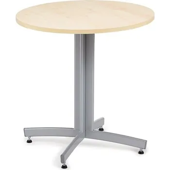 Jídelní stůl Kulatý stůl SANNA, Ø700x720 mm, stříbrná/bříza