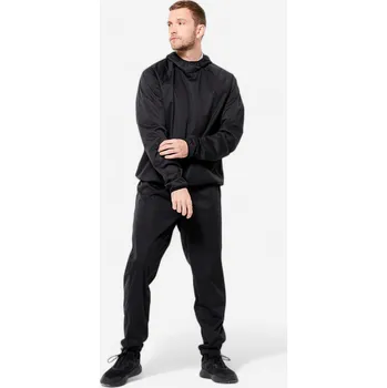 DOMYOS Sportovní souprava s kapucí Performance se sauna efektem L ČERNÁ