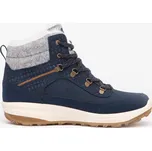 QUECHUA Dámské zimní turistické hřejivé nepromokavé kožené boty NH 900 37 MODRÁ