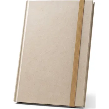 Zápisník DICKINSON. Zápisník formátu A5 v pevné vazbě vyrobený z papíru cukrové třtiny (80% cukrové třtiny) s linkovanými stránkami - Přírodní