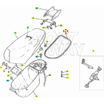 Těsnění pro motocykl Yamaha Těsnění sedla Bws 4SBF475M0000