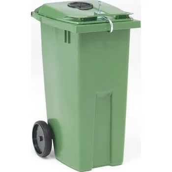 Popelnice Nádoba na tříděný odpad EDWARD, 190 l, kruhový otvor, zelená