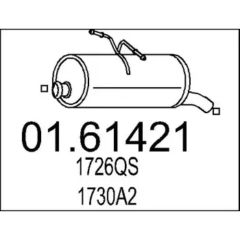 Tlumič výfuku MTS Zadní tlumič výfuku MTS 01.61421