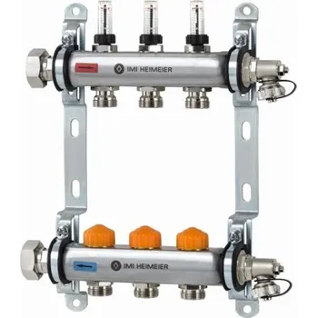 rozdělovač topení Heimeier DYNACON ECLIPSE rozdělovač 3 okruhy, pro podlahové vytápění s automatickou regulací průtoku