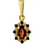 Zlatý přívěsek Lina ze žlutého zlata s přírodními granáty