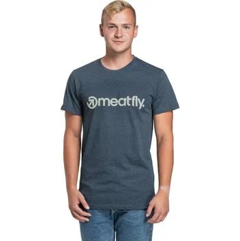 Pánské tričko Meatfly Striped Logo 24/25 Navy Heather S