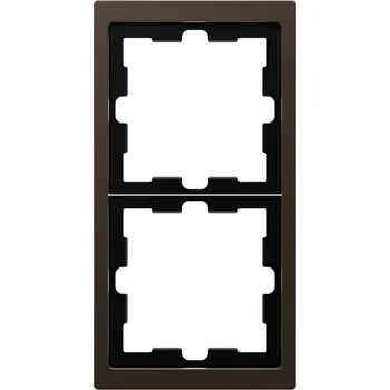 Dvojrámeček Merten D-Life, kov, Mocca Schneider MEG4020-6552