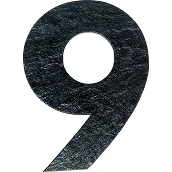Domovní číslo „9“, 150 × 106 mm, břidlice 1725