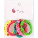 Torch Gumičky do vlasů pestré - Květiny H19136