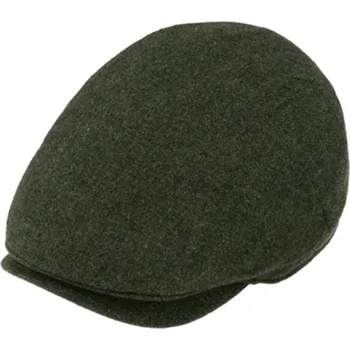 Čepice Fiebig - Headwear since 1903 Zimní zelená pánská bekovka od Fiebig - Shetlandská vlna Velikost: 57 cm (M)