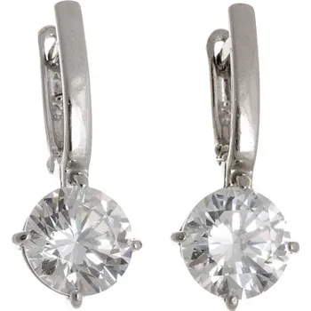 Náušnice Dámské stříbrné naušnice s čirými zirkony STNAU0682F