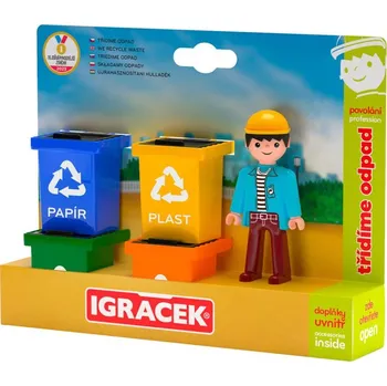 Figurka Efko IGRÁČEK TRIO Třídíme odpad set figurka kloubová + 4 popelnice