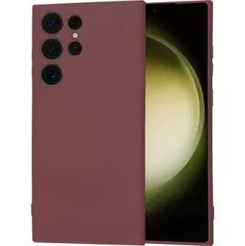 Pouzdro na mobilní telefon Kryt Samsung Galaxy S23 Ultra Techsuit SoftFlex - plum red