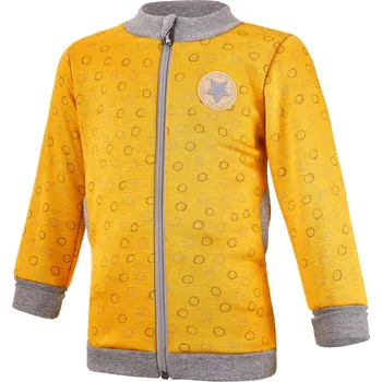 Little Angel Mikina hřejivá rozepínací - okrová Velikost oblečení: 98