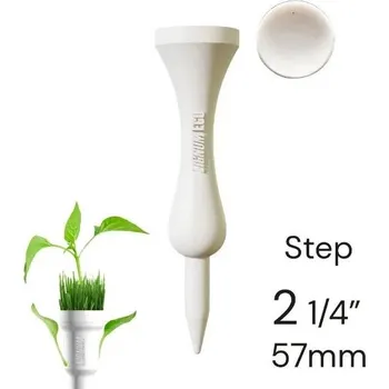 Golfová tyčka Lignum Ecoline White plastová týčka 57mm, 12ks