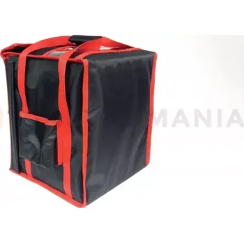 Termobox Taška na pizzu 8 x 35 cm z nylonu, uzavírání na magnet, černý s červeným lemováním | FURMIS, T8S