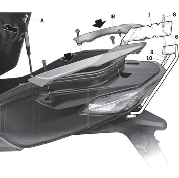 Zavazadlo na motocykl SHAD Nosič kufru SHAD Joymax 13/16 130.S0JM13ST