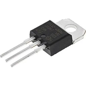 TRIAC BTA12-600BWRG 800V 600V 12A zapínací napětí 1.3V 50mA, TO-220AB, počet kolíků: 3