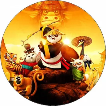 Přisada na vaření a pečení Jedlý papír Kung Fu panda Po a přátelé 19,5 cm