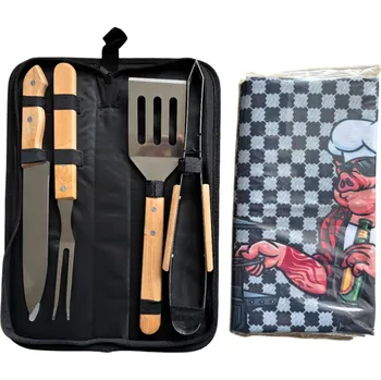 Grilovací nářadí UG Grill Zvýhodněná dárková sada BBQ nářadí se zástěrou