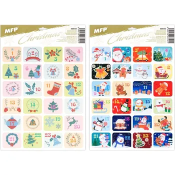 samolepka Adventní kalendář samolepky 1-24