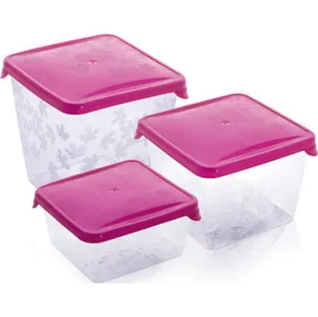 Sada 3 čtvercových dóz BranQ Rukkola