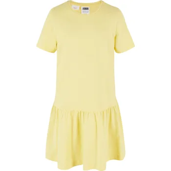 Dámské šaty Dívčí šaty Valance Tee Dress - žluté Urban Classics krémová 2671820