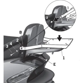 Zavazadlo na motocykl SHAD Nosič kufru SHAD Grand Dink 00/15 130.K0GD20ST