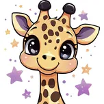 Caketools Jedlý papír "Žirafa hvězda" - A4