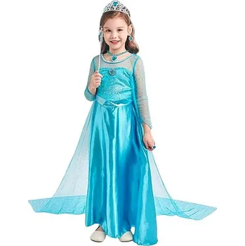 FunCo Převlek ELSA premium s vlečkou a doplňky XL