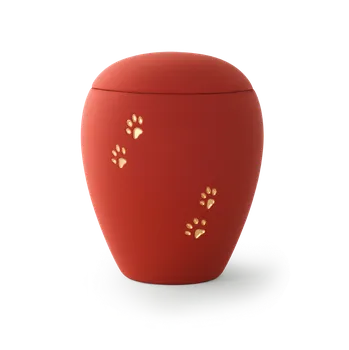 Smuteční dekorace Zvířecí urna Siena Paws - Rubínová 2,8l