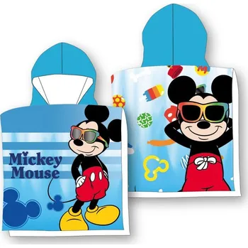 FARO MICRO Plážové pončo Mickey blue Mikrovlákno, 50/50 cm (FA-140386)