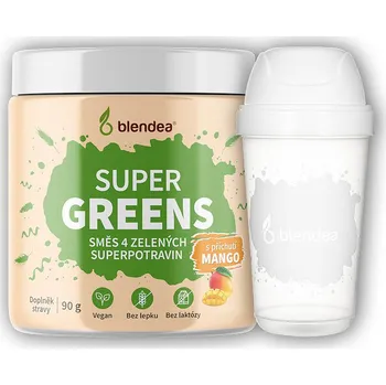 Blendea Supergreens 90g + MINI Shaker 300ml broskev
