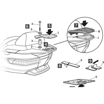 Zavazadlo na motocykl SHAD Nosič kufru MP3 400/500 HPE 130.V0MP58ST