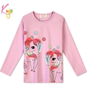 Dívčí tričko Dívčí tričko dl.r. Kugo FT1212 světe růžové