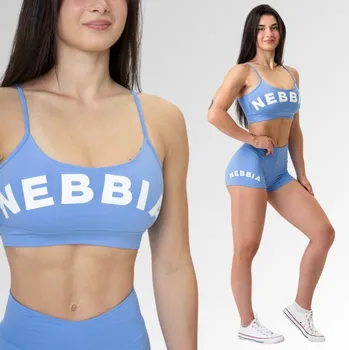 Podprsenka NEBBIA - Sportovní podprsenka GYM HERO 579 (light blue) - M