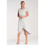 Dámské šedé ležérní viskózové šaty M1041 Grey-Melange Velikost: S