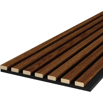 Obklad MP Dekorativní nástěnné lamely s filcem, Dub hnědý / černý 260x30x0,7 cm - 7 lamel