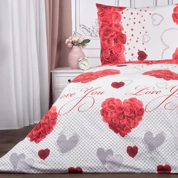Povlečení Valentýnské povlečení Love You: 140x200cm, 70x90cm