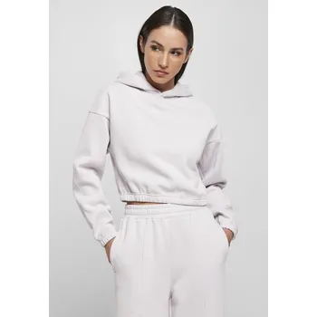 Dámská mikina Dámská krátká oversized mikina s kapucí soft lila Urban Classics šedá 2539184