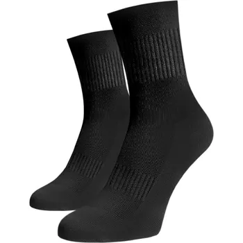 Pánské ponožky Střední ponožky se zesílenou froté nášlapnou části - černé 45-46